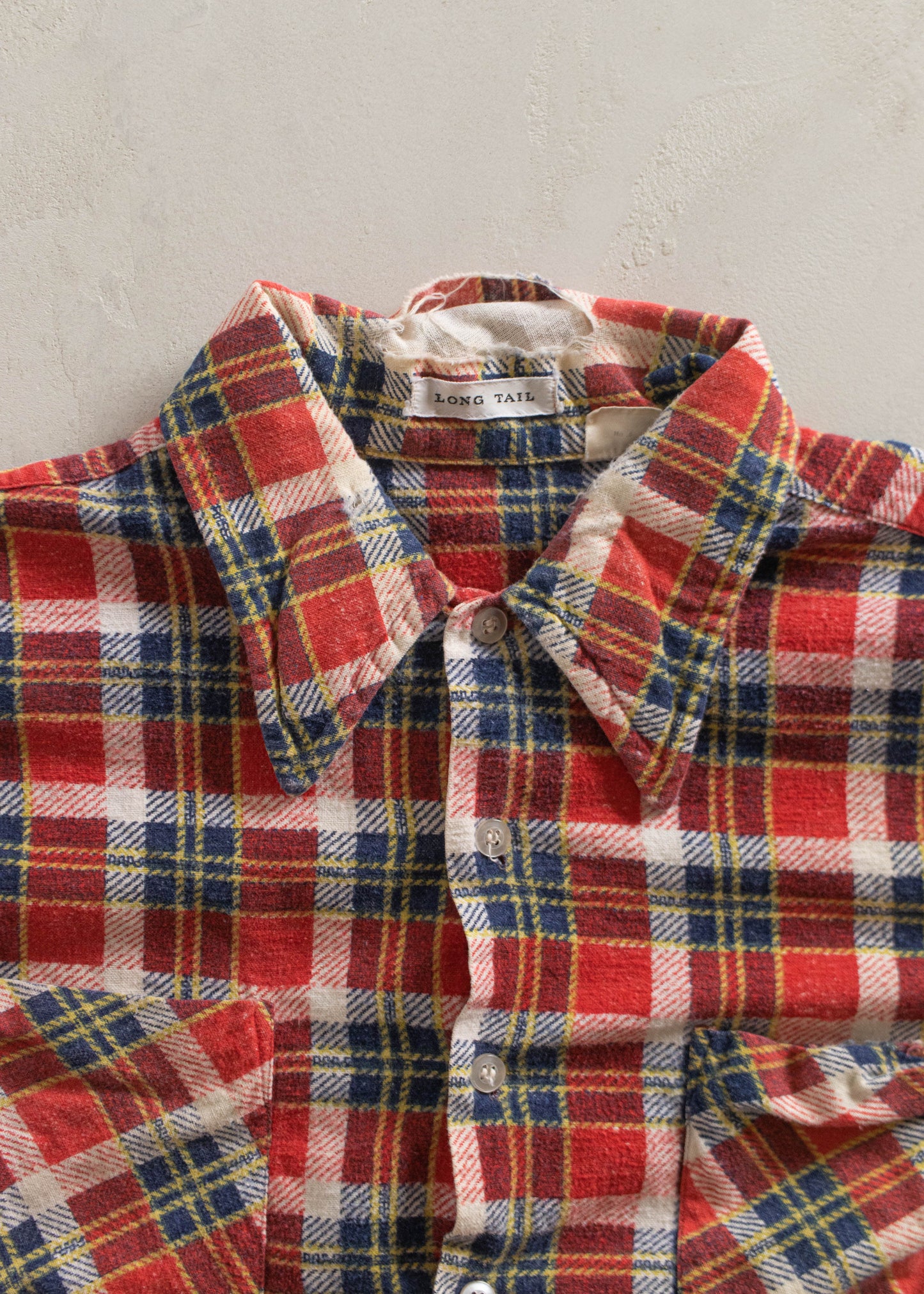 1980s Campus Cotton Flannel Button Up Shirt Size S/M