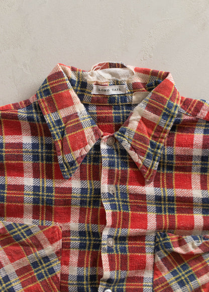 1980s Campus Cotton Flannel Button Up Shirt Size S/M