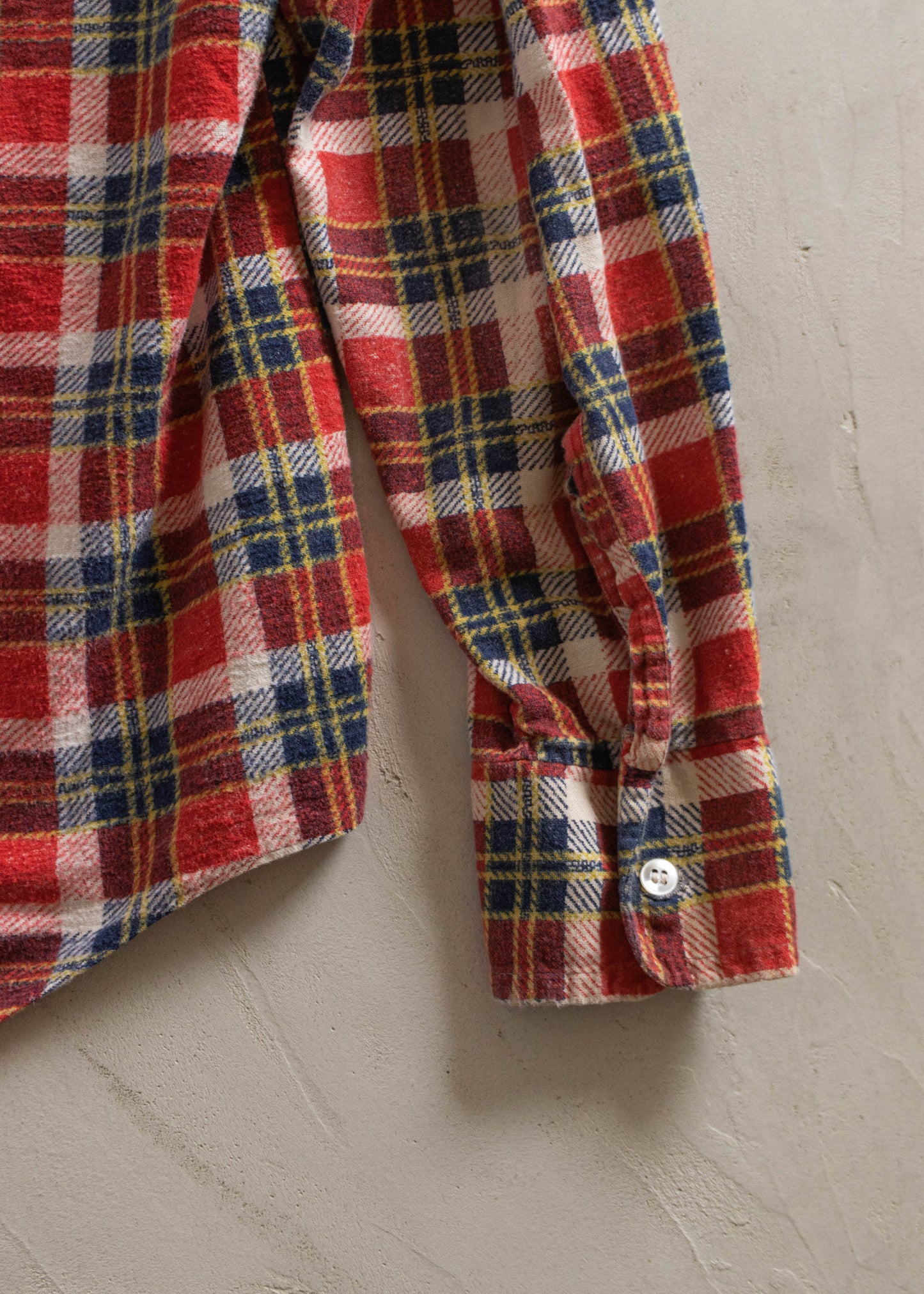 1980s Campus Cotton Flannel Button Up Shirt Size S/M