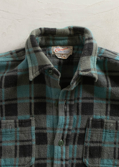 1980s Champion Flannel Button Up Shirt Size M/L