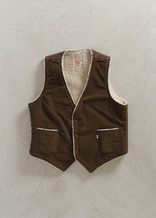 1970s Levi's Corduroy Sherpa Lined Vest Size M/L