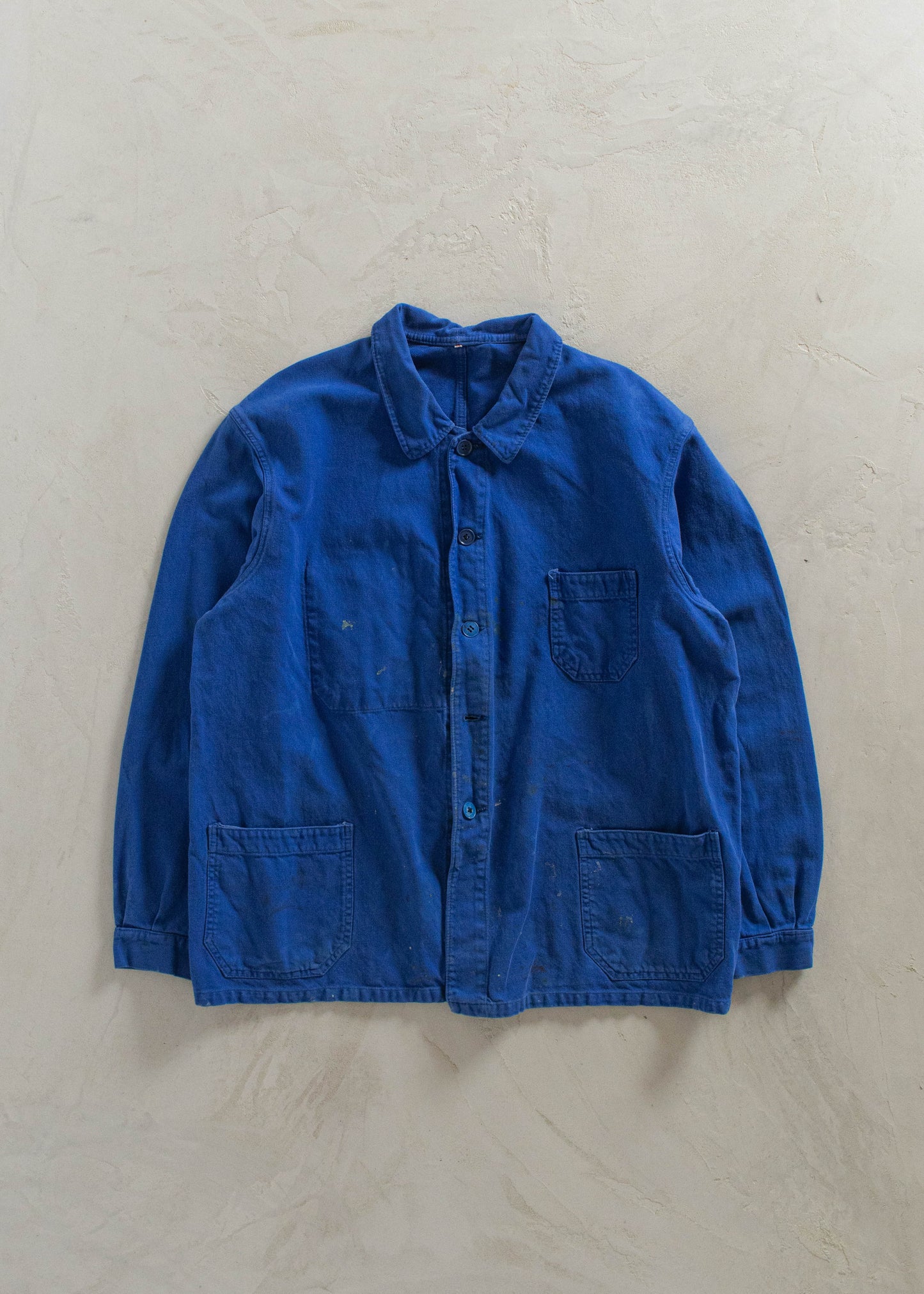 1980s Bleu de Travail French Workwear Chore Jacket Size XL/2XL