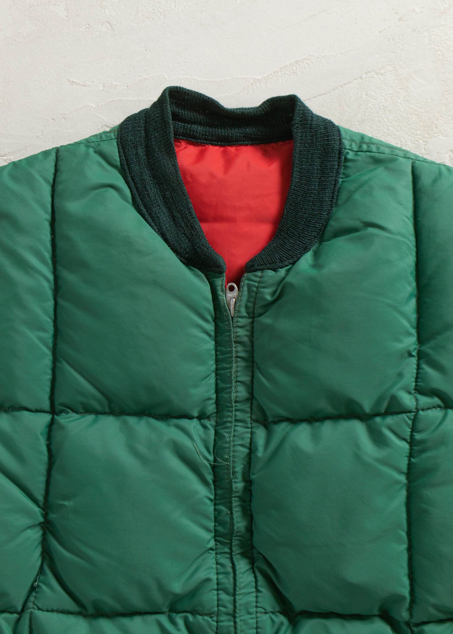 1980s Falcon Brand Reversible Nylon Down Puffer Vest Size S/M