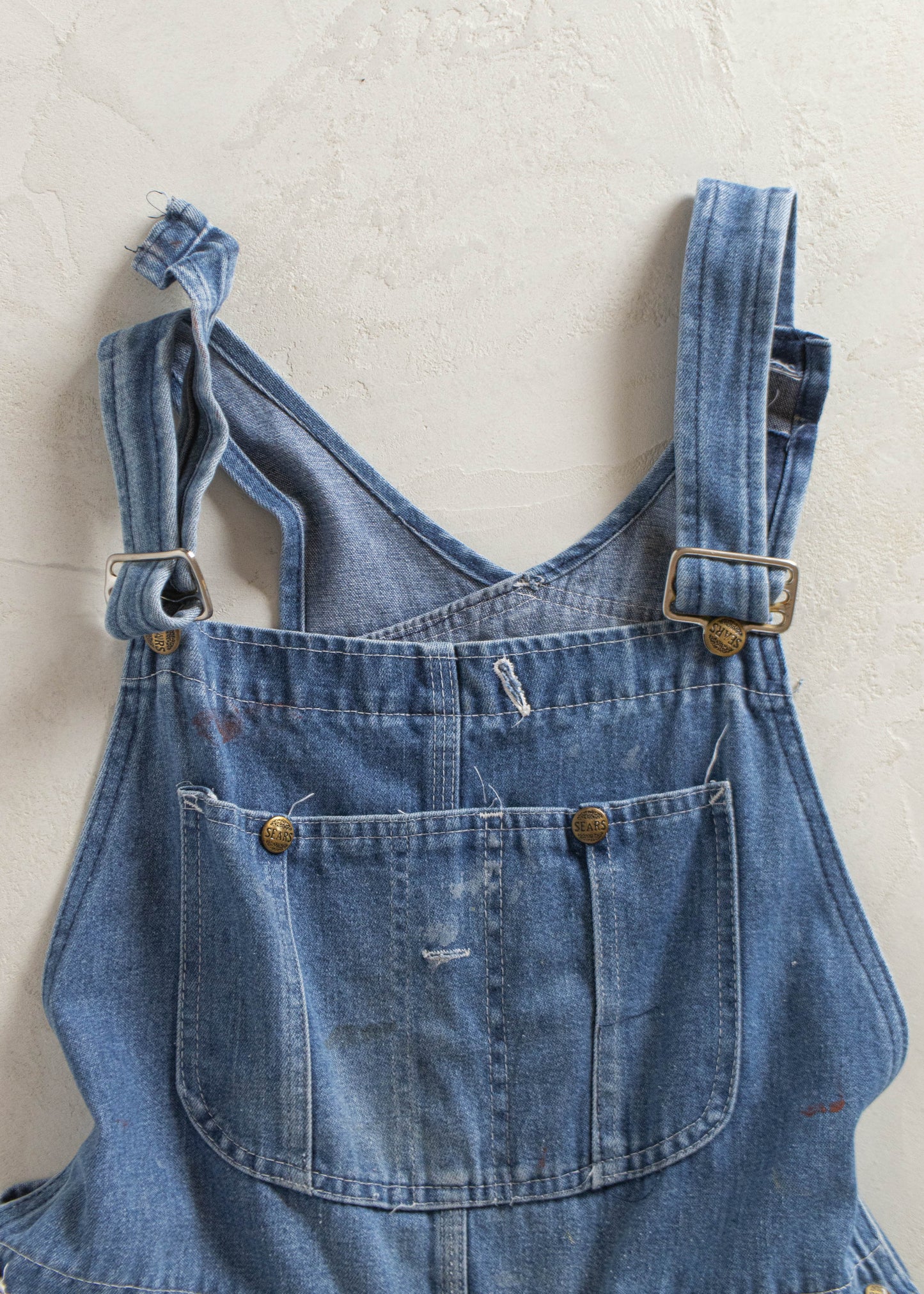 Vintage 1970s Sears Denim Overalls Size M/L