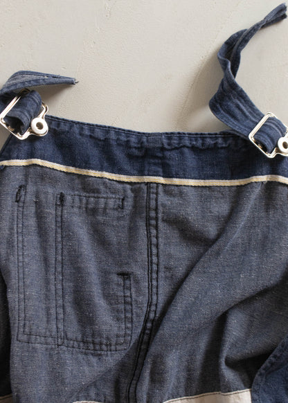 Vintage 1980s European Workwear Selvedge Denim Overalls Size L/XL