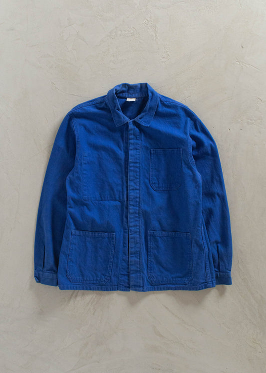 1980s L'ideal Bleu de Travail French Workwear Chore Jacket Size S/M