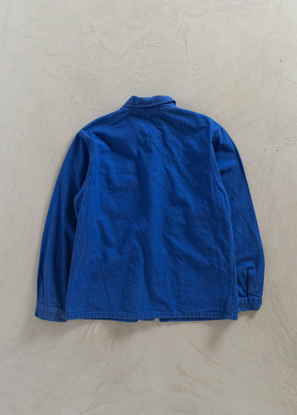 1980s L'ideal Bleu de Travail French Workwear Chore Jacket Size S/M