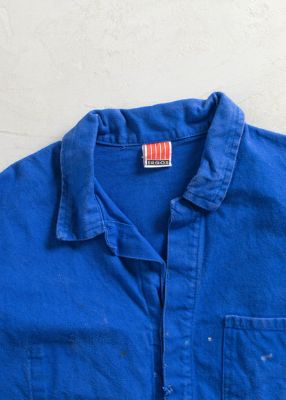 Vintage 1980s Ergos Bleu de Travail French Workwear Chore Jacket Size M/L