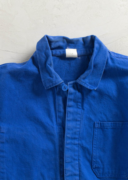 1980s L'ideal Bleu de Travail French Workwear Chore Jacket Size S/M