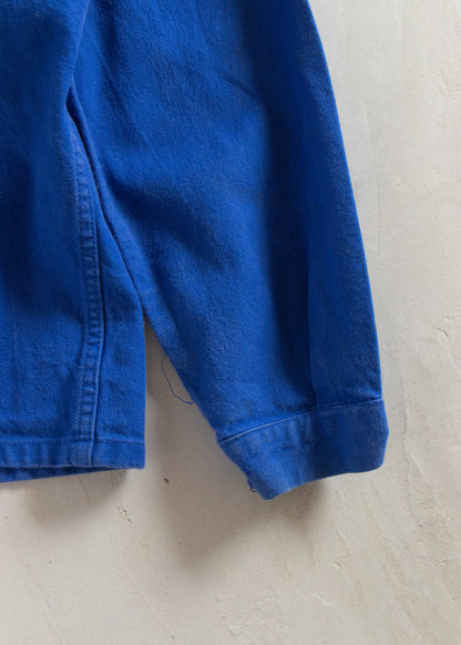 1980s L'ideal Bleu de Travail French Workwear Chore Jacket Size S/M