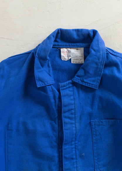 1980s Charvet Bleu de Travail European Workwear Chore Jacket Size M/L