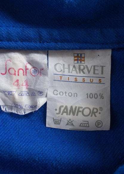 1980s Charvet Bleu de Travail European Workwear Chore Jacket Size M/L