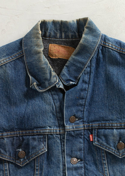 1970s Levi's Type III Blanket Lined Trucker Denim Jacket Size S/M