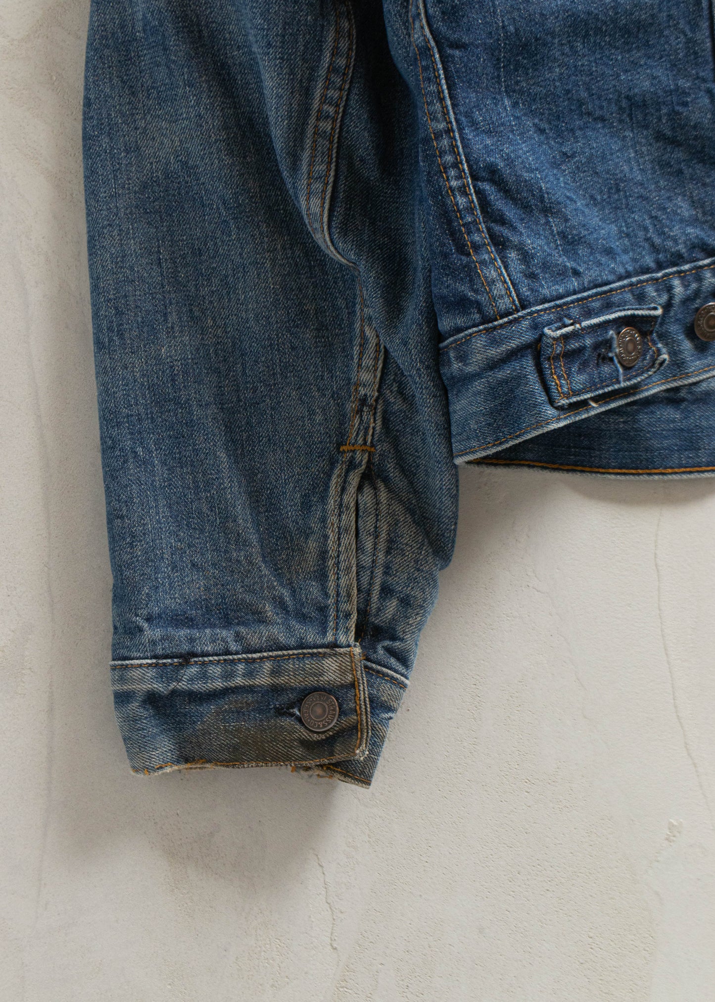 1970s Levi's Type III Blanket Lined Trucker Denim Jacket Size S/M