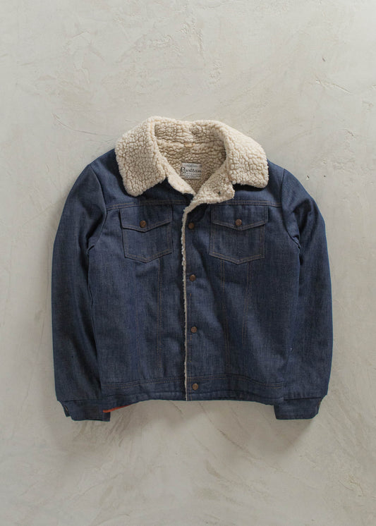 1980s Raritan Sportswear Sherpa Lined Denim Jacket Size S/M