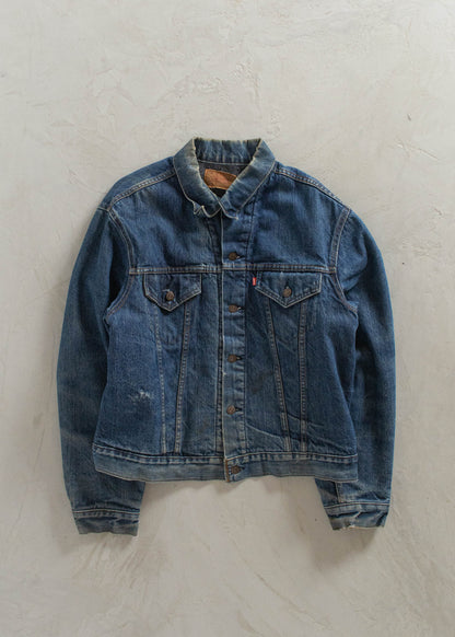 1970s Levi's Type III Blanket Lined Trucker Denim Jacket Size S/M