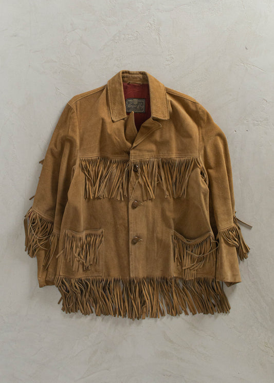 1970s Kampus-King Fringe Suede Jacket Size S/M