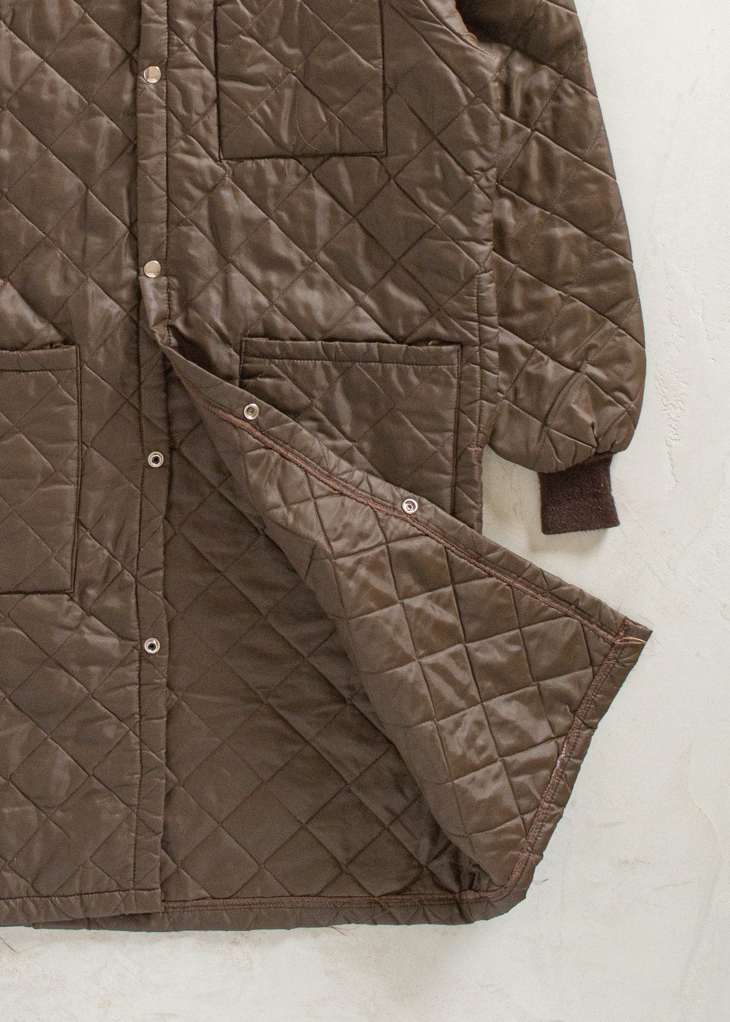 Vintage 1980s Long Quilted Liner Jacket Size L/XL