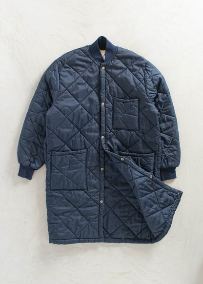 Vintage 1980s Long Quilted Liner Jacket Size L/XL