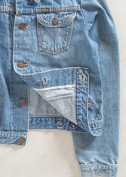 Vintage 1970s Maverick Selvedge Trucker Denim Jacket Size 2XS/XS