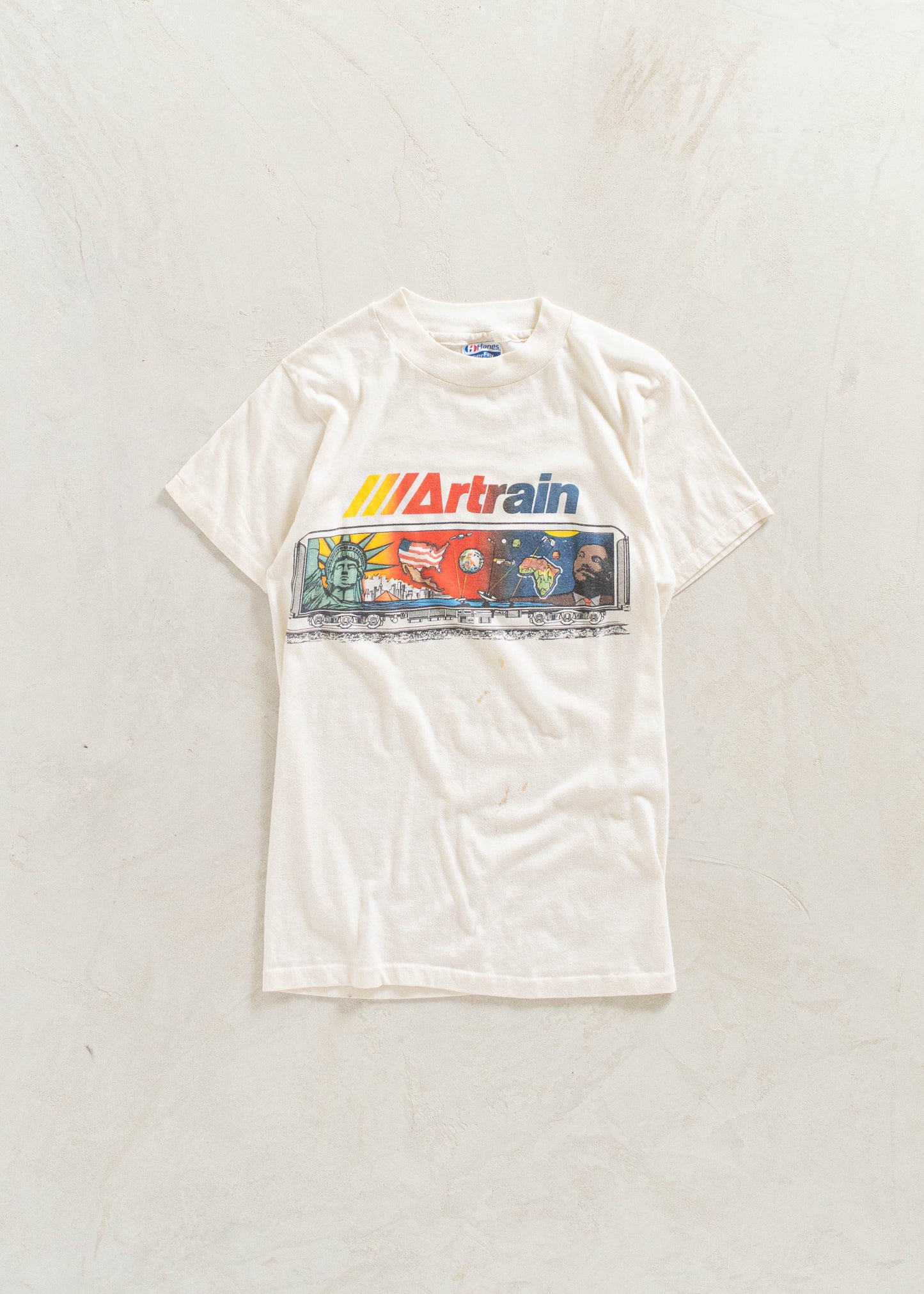 Vintage Hanes Fifty Fifty Artrain T-Shirt Size 2XS/XS