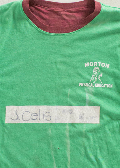 Vintage 1970s Morton Physical Education Double Layer Sport T-Shirt Size L/XL