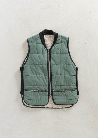 1980s Nylon Sherpa Lined Vest Size M/L