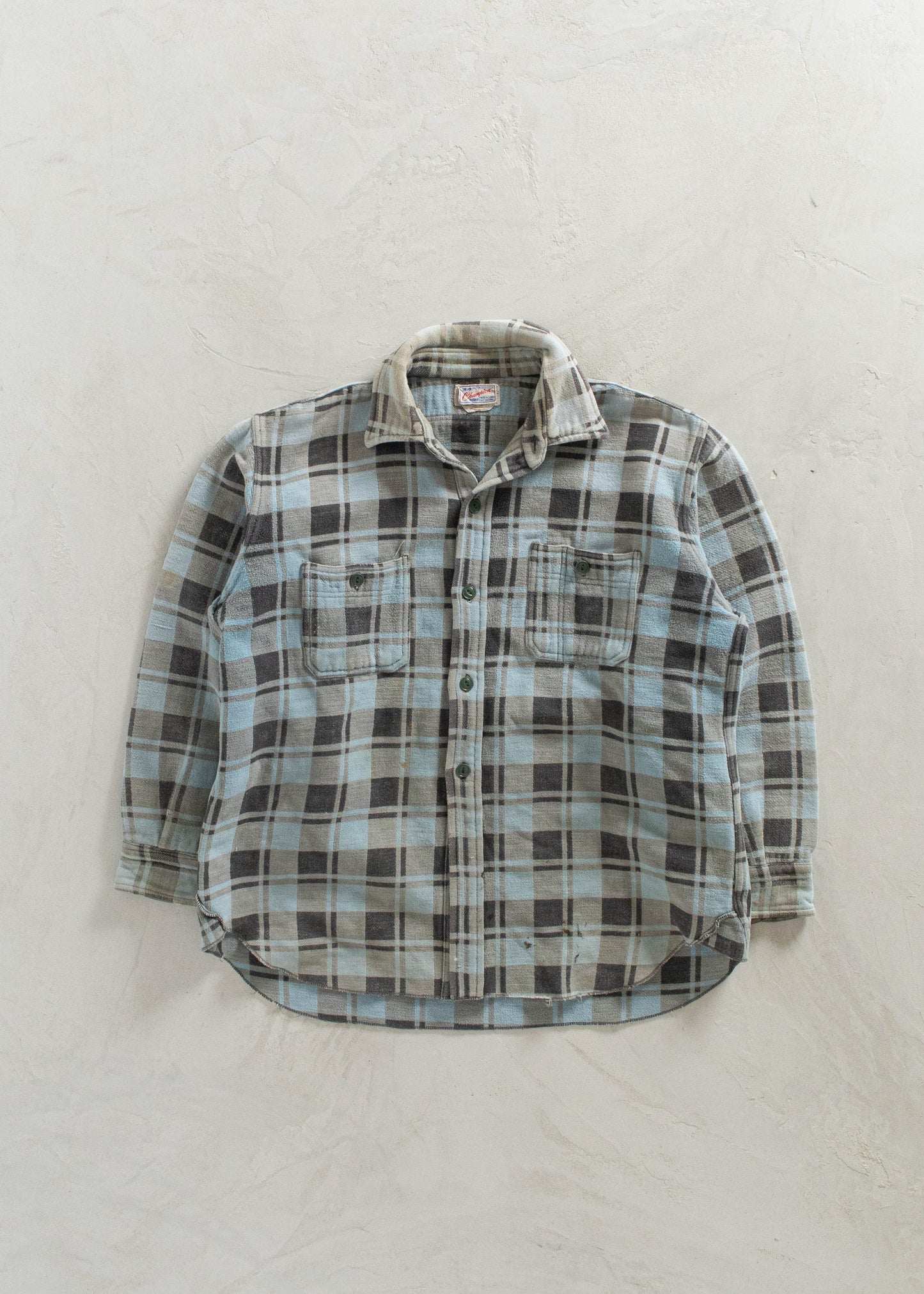 1980s Champion Cotton Flannel Button Up Shirt Size M/L