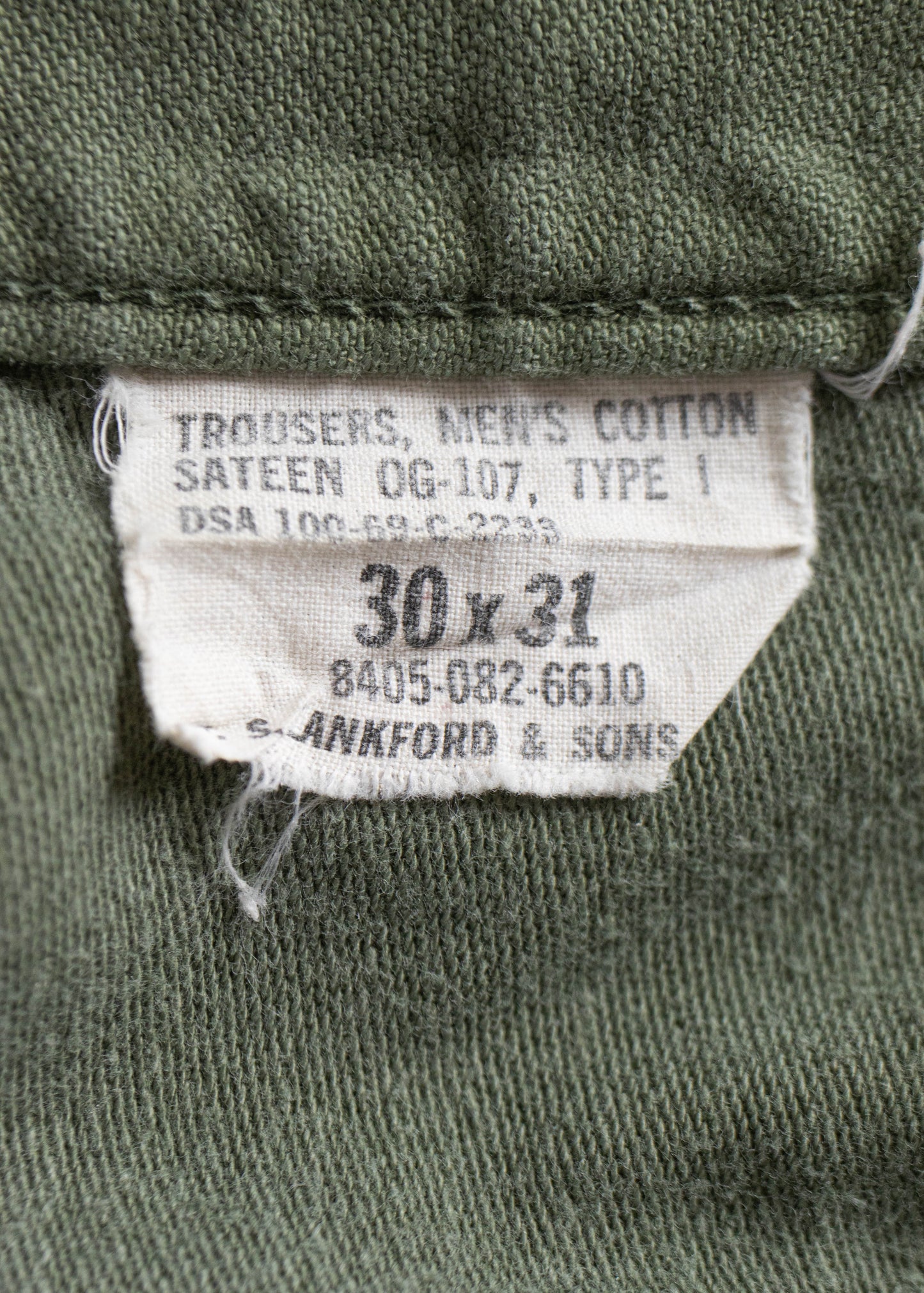 1970s OG 107 Type I Fatigue Pants Size Women's 27 Men's 30