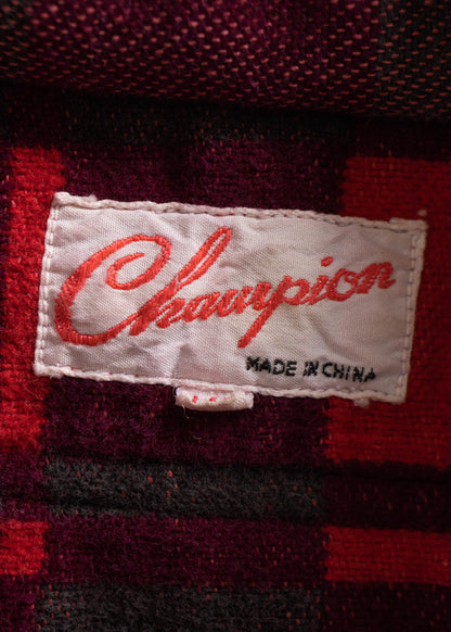 1980s Champion Cotton Flannel Button Up Shirt Size S/M