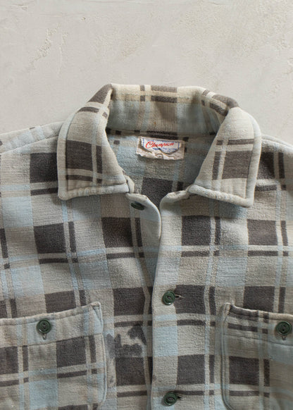 1980s Champion Cotton Flannel Button Up Shirt Size XS/S