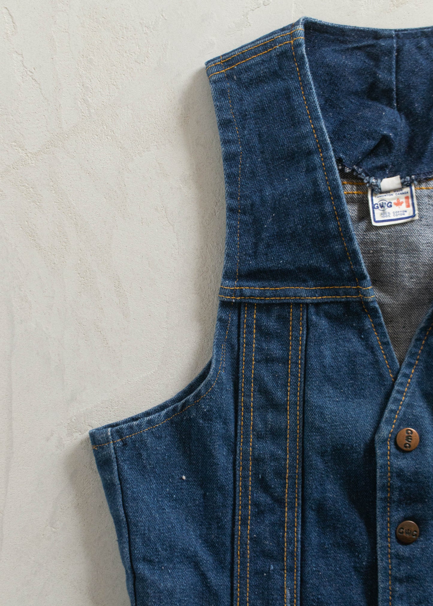 1970s GWG Denim Vest Size 2XS/XS