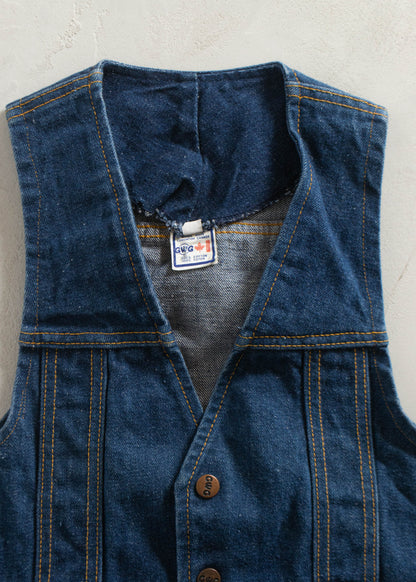 1970s GWG Denim Vest Size 2XS/XS