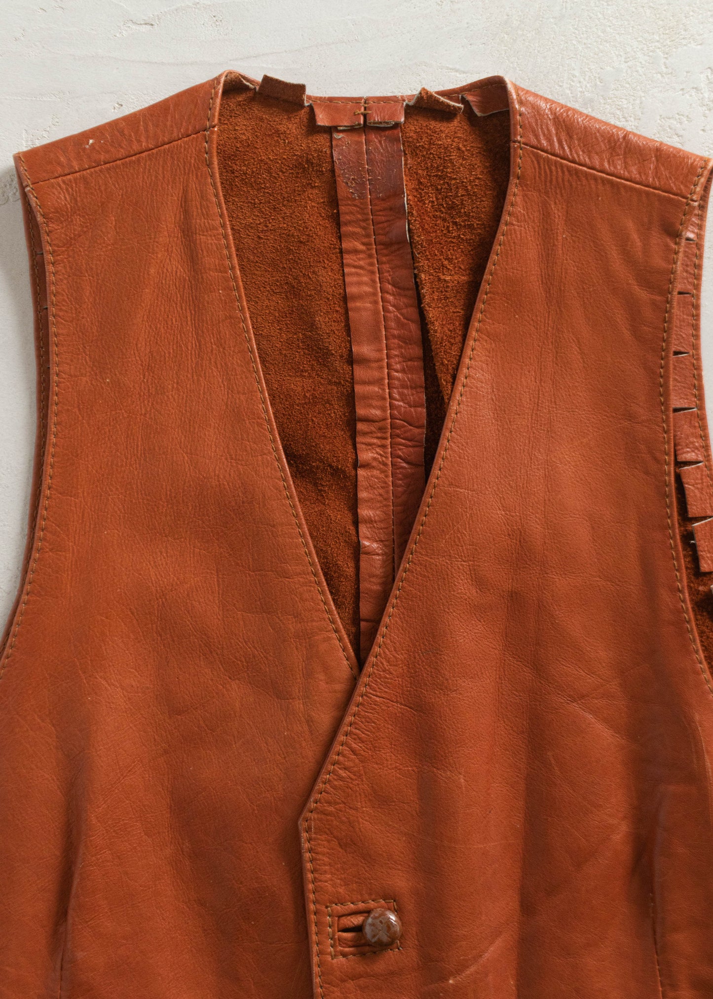 1980s Leather Vest Size XS/S