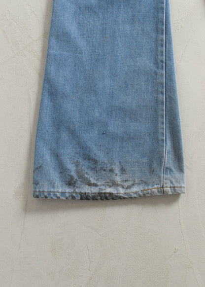 1970s GWG Flare Denim Workwear Overalls Size 2XS/XS