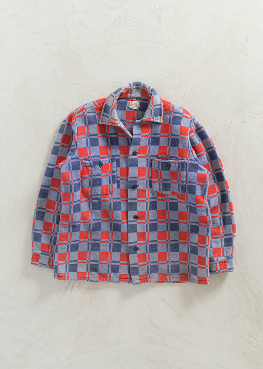 1980s Champion Cotton Flannel Button Up Shirt Size XS/S