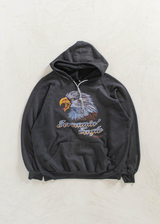 Vintage 1990s Screamin' Eagle Motorcycle Hoodie Size L/XL