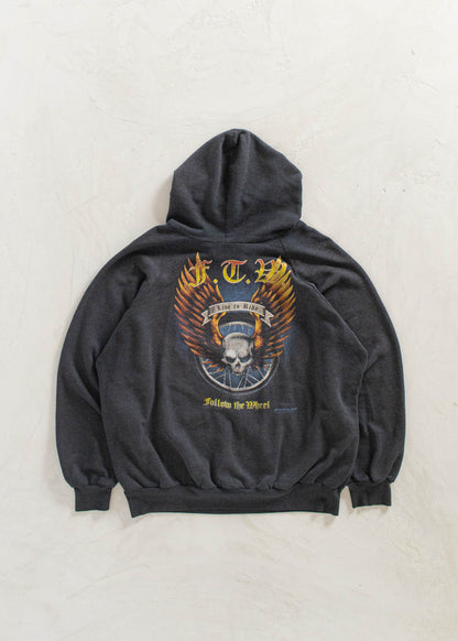 Vintage 1990s Screamin' Eagle Motorcycle Hoodie Size L/XL