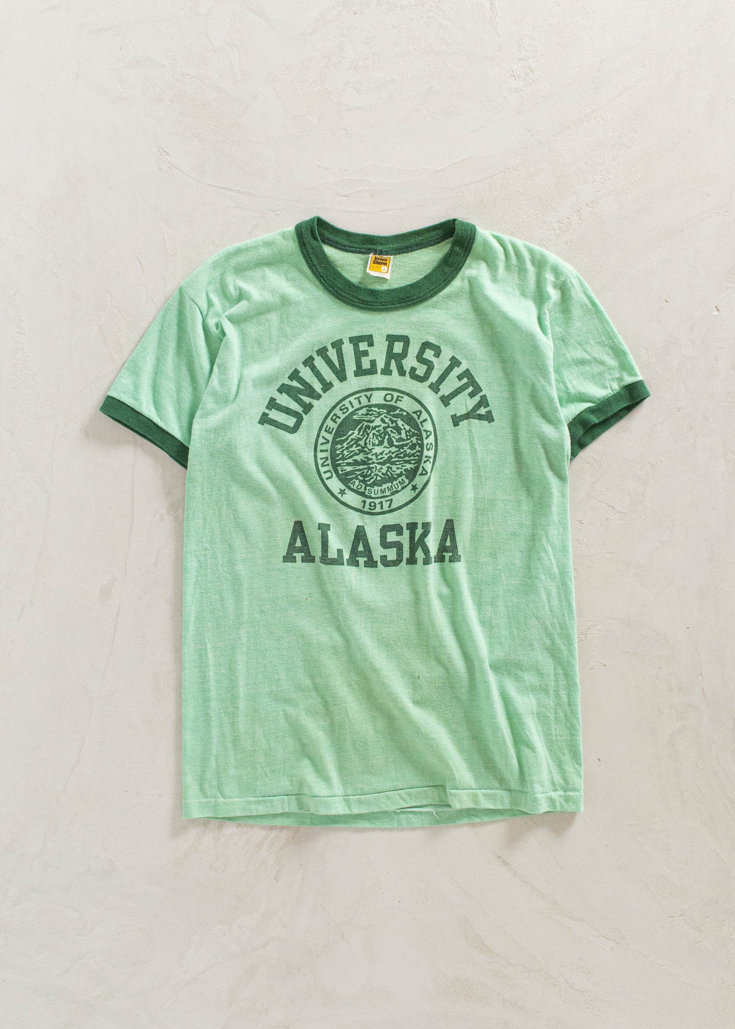 1970s Velva Sheen University Alaska Souvenir T-Shirt Size S/M