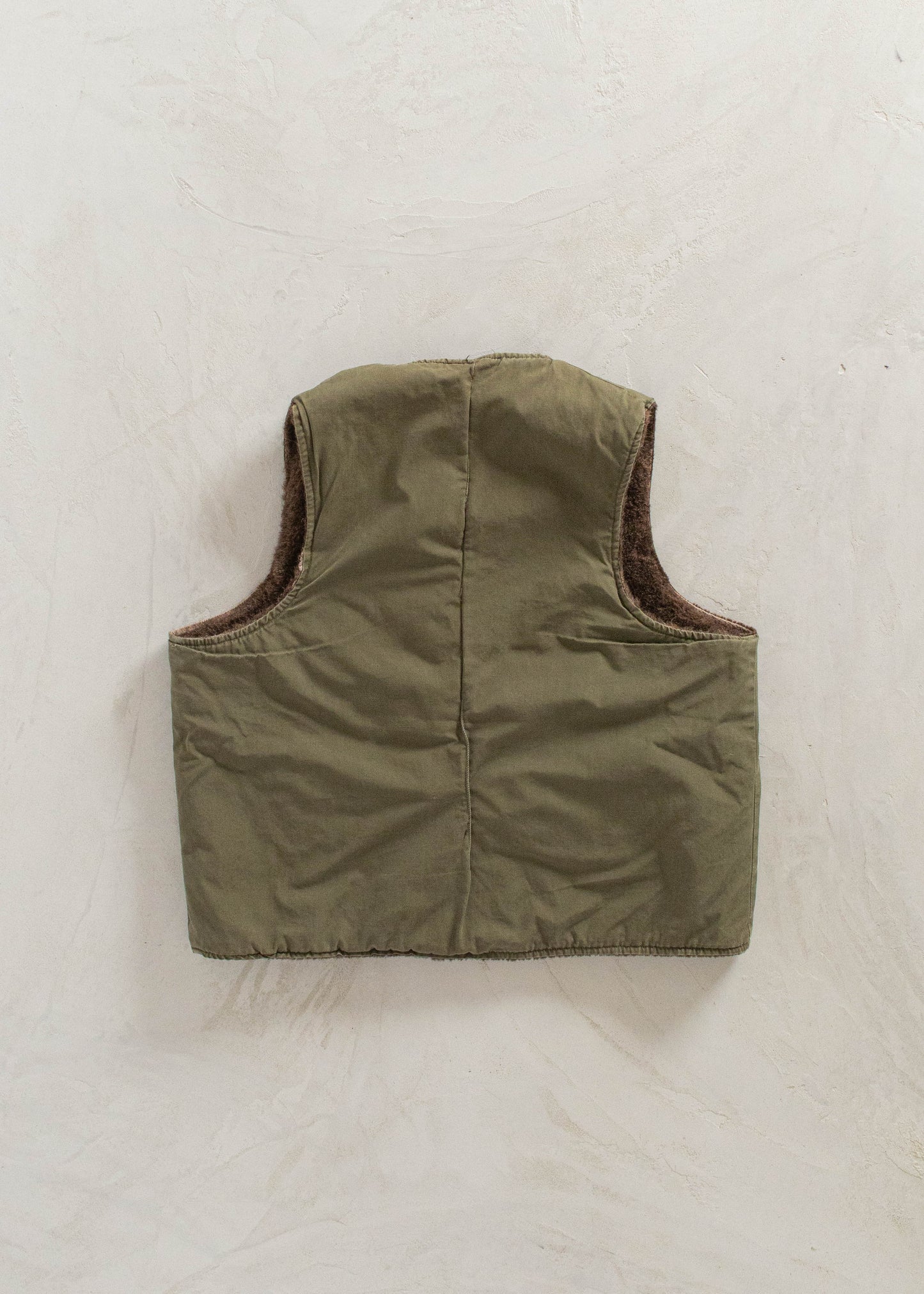 Vintage 1940s WWII USN Alpaca Lined Military Vest Size M/L