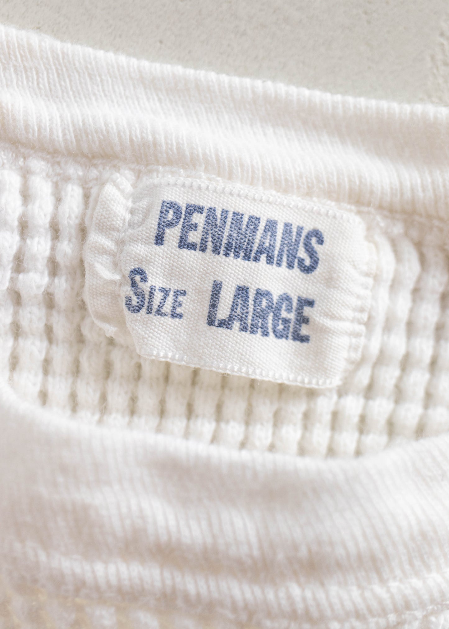 1970s Penmans Long Sleeve Cotton Thermal Shirt Size M/L