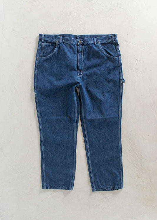 Vintage 1980s USA Works Deadstock Denim Carpenter Pants Size Women's 42 Men's 44