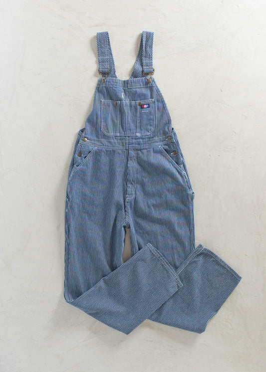 1980s USA Works Deadstock Hickory Stripes Overalls Size L/XL