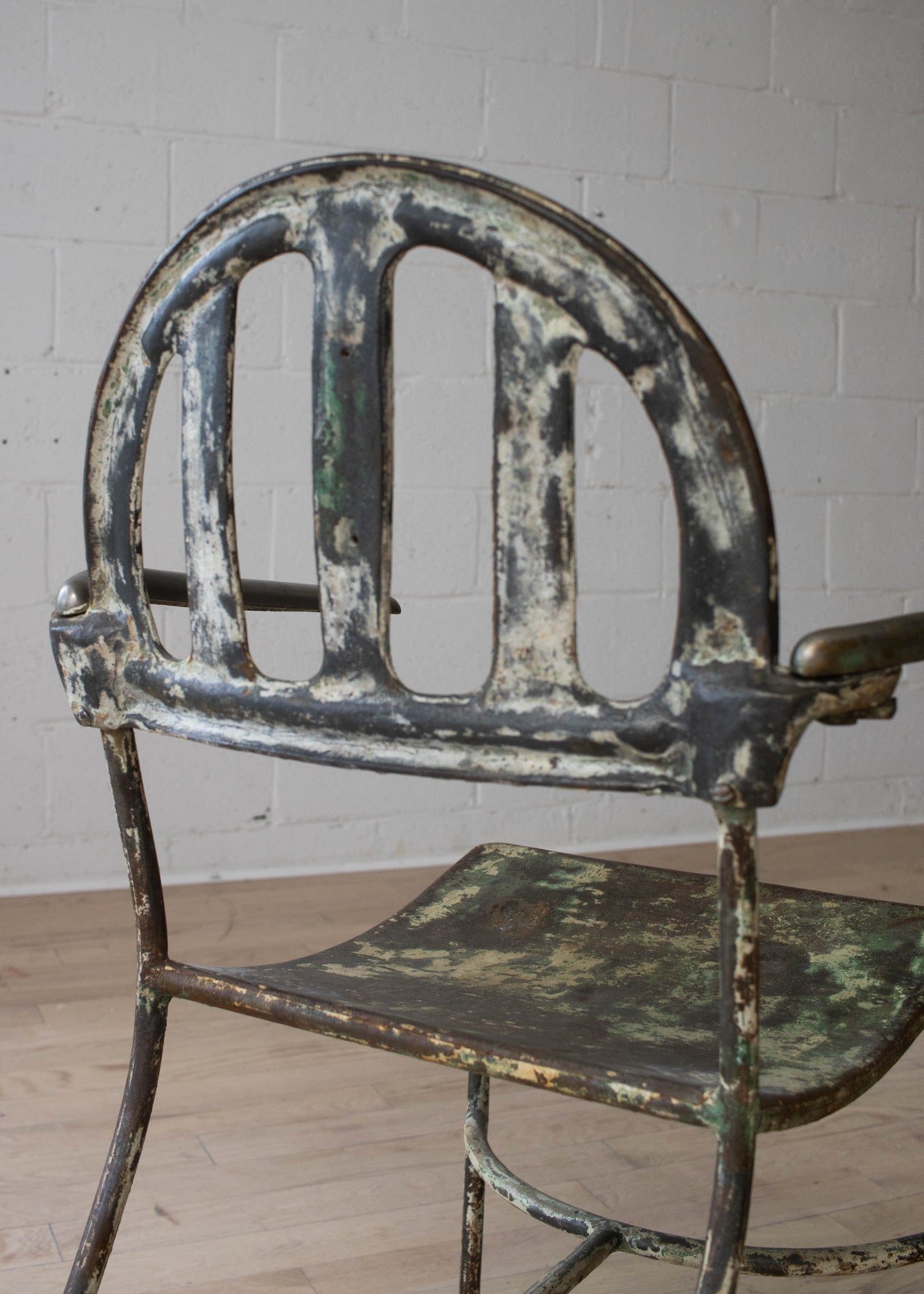 Vintage 1920s Beauty Salon Steel Armchair