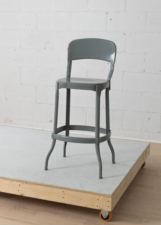 Vintage 1960s/1970s Industrial Metal Stool