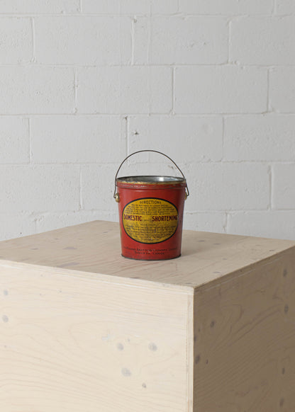 Vintage 1940s Domestic Shortening Canister