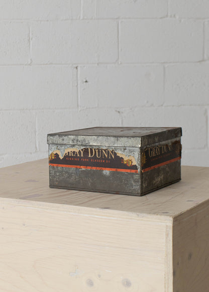 Vintage 1960s Gray Dunn Blue Riband Tin