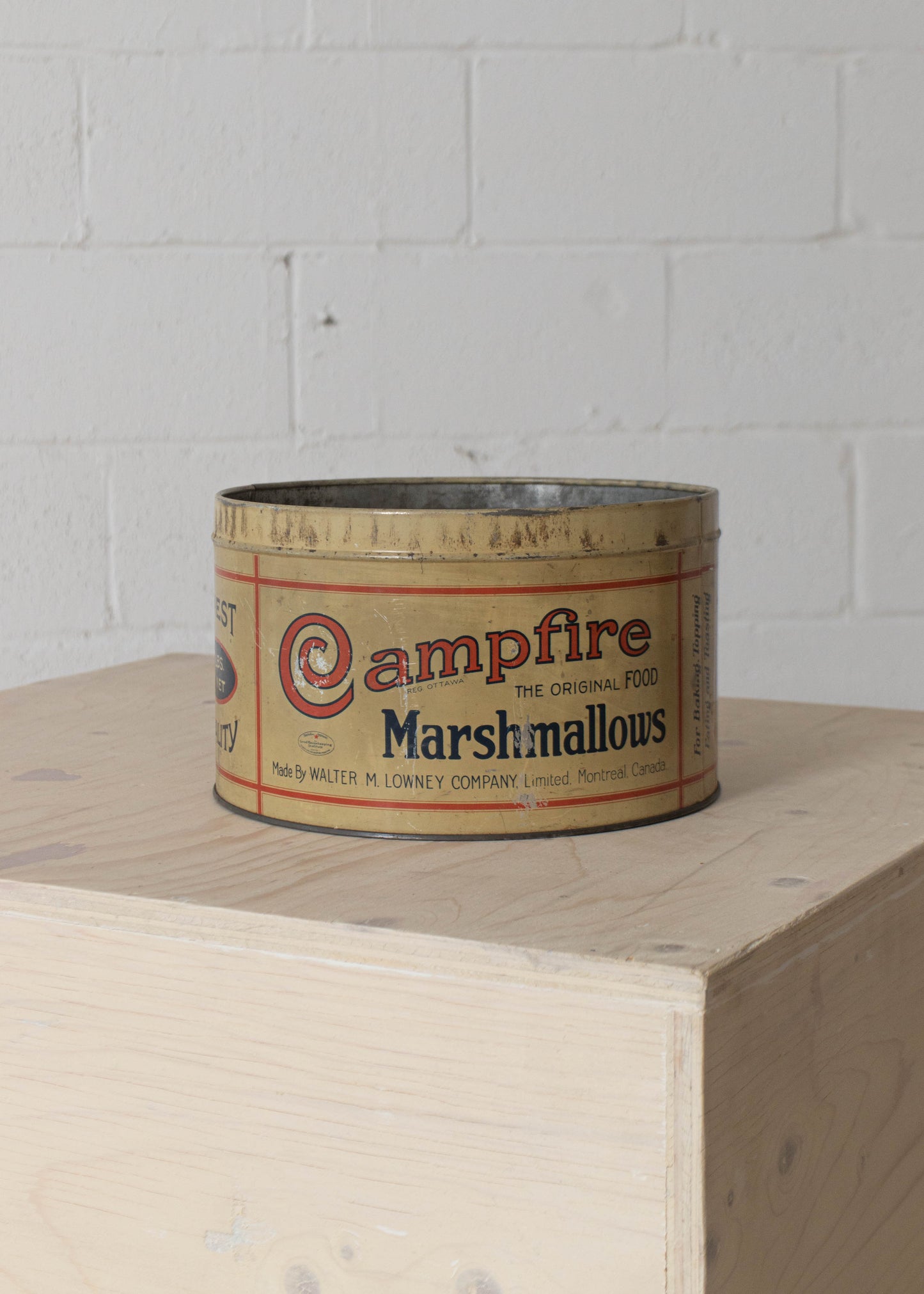 Vintage 1920s Campfire Marshmallows Canister