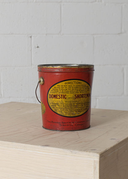 Vintage 1940s Domestic Shortening Canister