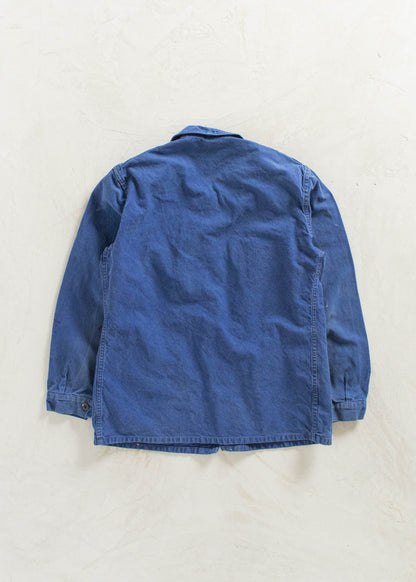 Vintage 1980s Bleu de Travail European Workwear Chore Jacket Size S/M